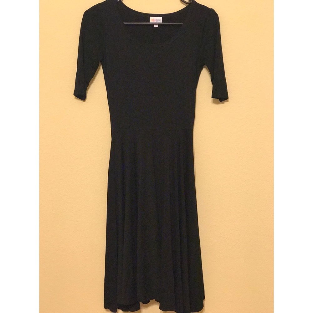XS LuLaRoe Nicole dress solid black